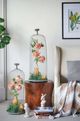 A & B Home 2-Piece Gray Iron Wire Cloches Lantern Set-2