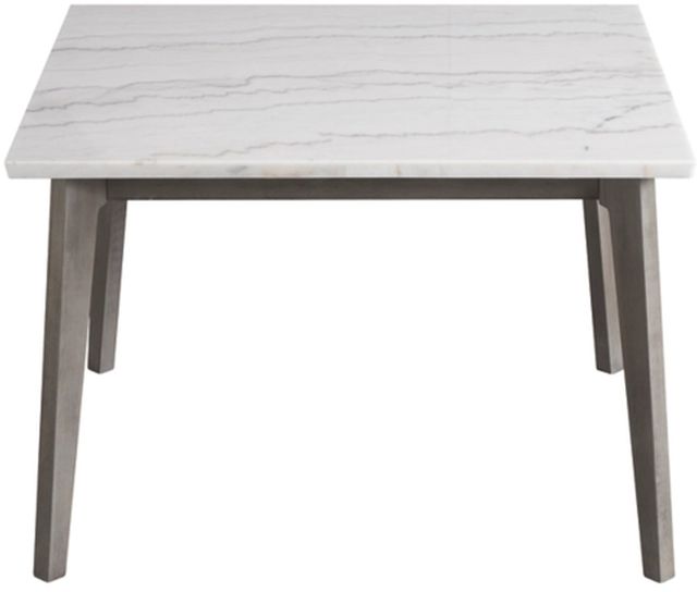 Ashley® Ronstyne Grayish White Counter Height Dining Table with Brown Tapered Legs-2