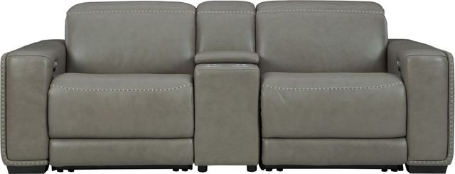 Signature Design by Ashley® Correze 3-Piece Gray Power Reclining Sectional with Console-1