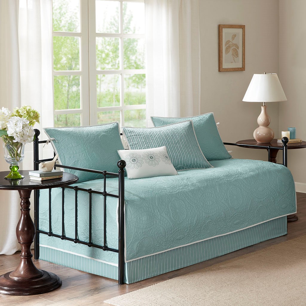 Olliix by Madison Park 6 Piece Blue Peyton Reversible Daybed