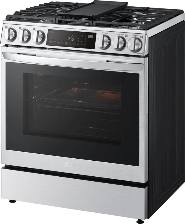 LG 30" PrintProof™ Stainless Steel Slide In Dual Fuel Range-4