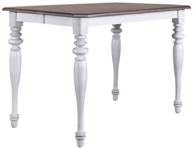Liberty Furniture Ocean Isle Weathered Pine Gathering Table with Antique White Base-1