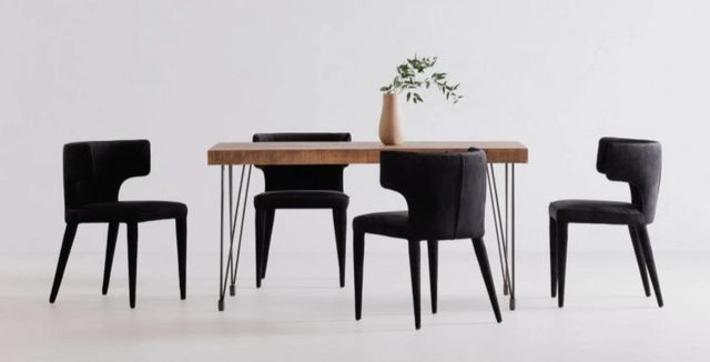 Moe's Home Collection Boneta Natural Dining Table with Black Metal Legs-2