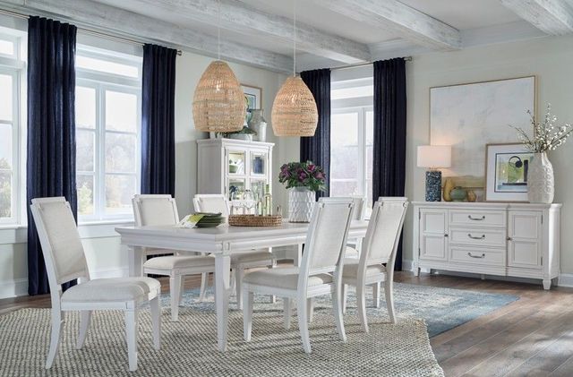 Magnussen Home® Willowbrook Egg Shell White/Natural Upholstered Side Chair-1