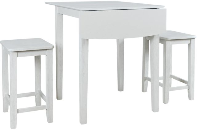 Jofran Inc. Eastern Tides 3-Piece ET Brushed White Counter Dining Set-0