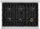 ZLINE Classic 36" Stainless Steel Gas Rangetop with Griddle-2