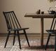 Four Hands Lewis Black Oak Windsor Dining Side Chair-1