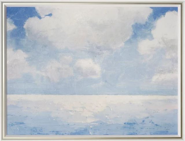 StyleCraft Sparkling Sea Light Blue/White Framed Print-0