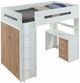 ACME Furniture Nerice Oak/White Twin Youth Loft Bed with Desk and Wardrobe-4