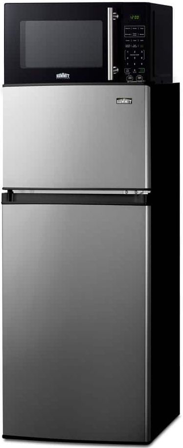 Summit® 19" 4.5 Cu. Ft. Fingerprint Resistant Stainless Steel Compact Refrigerator with Microwave-3
