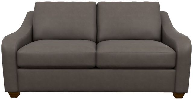 La-Z-Boy® Charlie Greystone Leather Apartment-Size Sofa-1