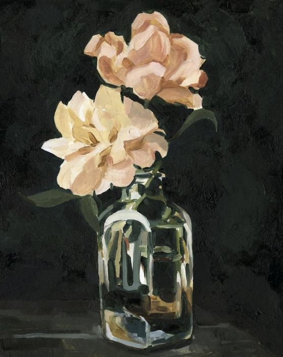 Classy Living Emma Caroline Dark Rose Arrangement II Wall Art-1