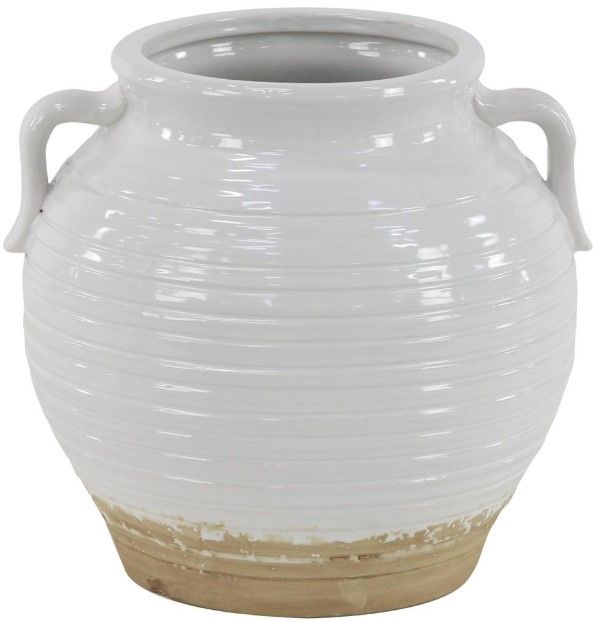 Deco Marche White 10" Planter-0