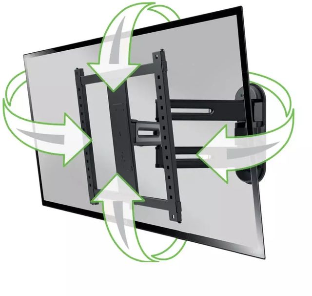 Sanus® Black Advanced Full-Motion 4D® + Shift™ TV Wall Mount for 32"-65" TVs-2
