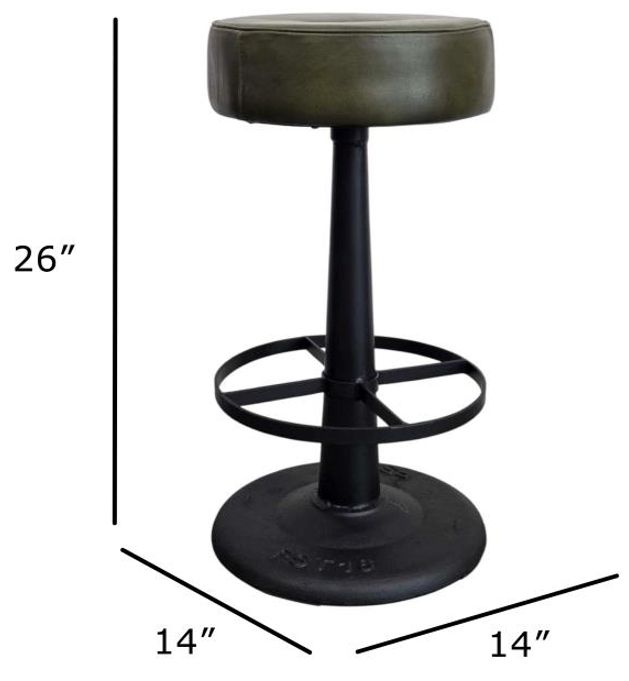 Nest Home Collections Gavin Green/Black Counter Stool-2