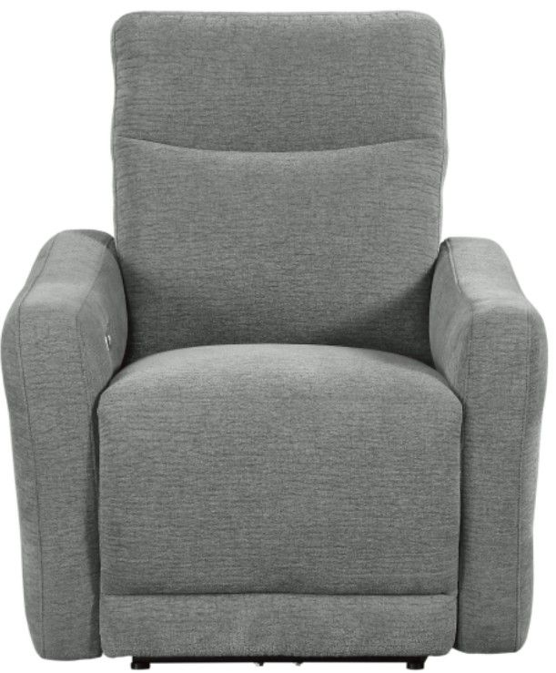 Homelegance® Edition Dove Gray Power Recliner with Power Headrest-2