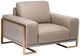 Michael Amini® Mia Bella Light Coffee/Rose Gold Leather Chair and a Half-0