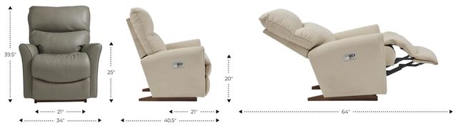 La-Z-Boy® Rowan Ash Power Rocking Recliner with Headrest-3