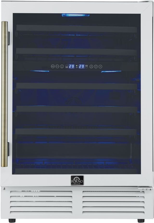 FORNO® Bacchino Series Alta Qualita 24" 4.8 Cu. Ft. White Wine Cooler -0