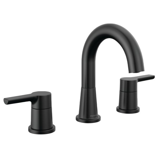 Peerless Flute™ Matte Black 2-Handle Widespread Lavatory Faucet-0