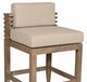 Armen Living Vivid Taupe/Brown Wooden Outdoor Barstool-3