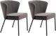 Zuo® Modern Aimee 2-Piece Black/Gray Dining Side Chair Set-0