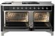 Ilve® Majestic III 60" Glossy Black Pro Style Dual Fuel Natural Gas Range with Griddle and Chrome Trim-1