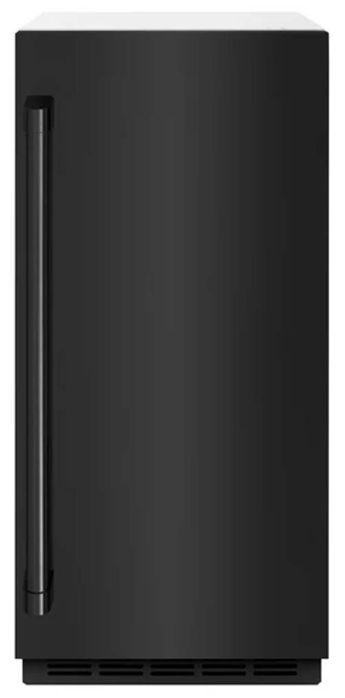 ZLINE Touchstone 15" 66 lb. Stainless Steel Gourmet Ice Maker with Drain Pump and Black Stainless Steel Door-0