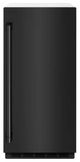 ZLINE Touchstone 15" 66 lb. Stainless Steel Gourmet Ice Maker with Drain Pump and Black Stainless Steel Door-0