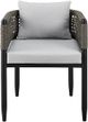 Armen Living Alegria Set of 2 Grey Outdoor Patio Dining Chair-1