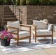 Linon Surfside 2-Piece Beige/Brown Acacia/Fabric Outdoor Club Chairs-5