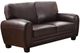 Homelegance® Rubin Dark Brown Loveseat-0