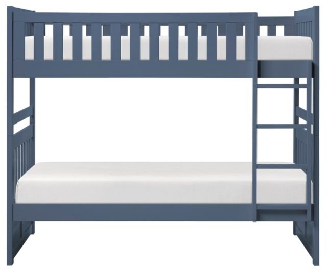 Homelegance® Nora Blue Full/Full Bunk Bed-2