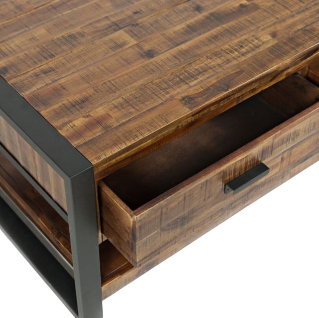 Jofran Inc. Loftworks Black/Brown 2-Drawer Coffee Table -3
