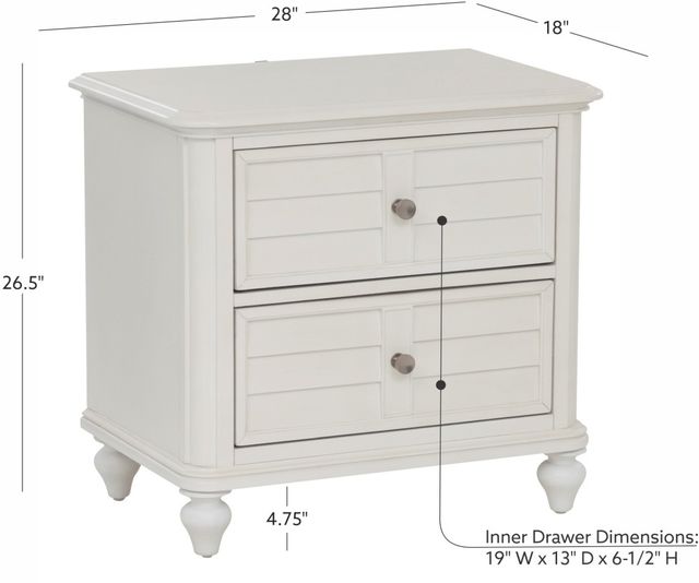 Powell® Naples Antique White Nightstand-2