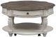 Liberty Furniture Magnolia Weathered Bark Cocktail Table with Antique White Base-0
