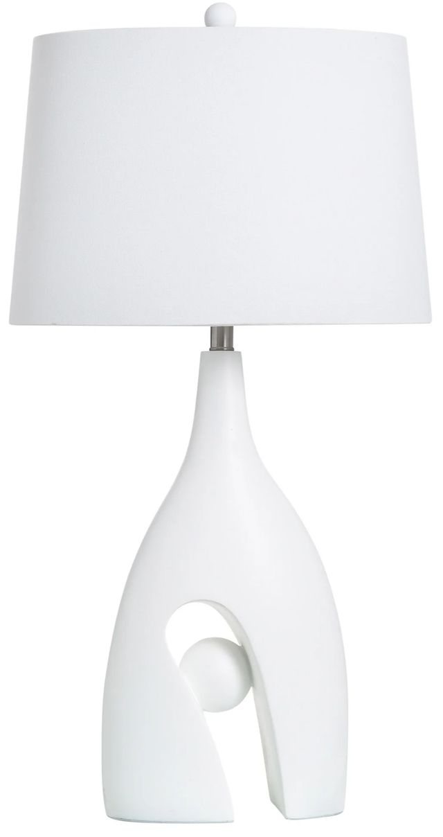 Stylecraft Norman Wyatt Matte White 34" Table Lamp-0