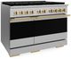ZLINE Marino 48" Stainless Steel Pro Style Dual Fuel Range with 8-Burner DuoPro™ Cooktop and Electric Convection Oven and Polished Gold Accents-3