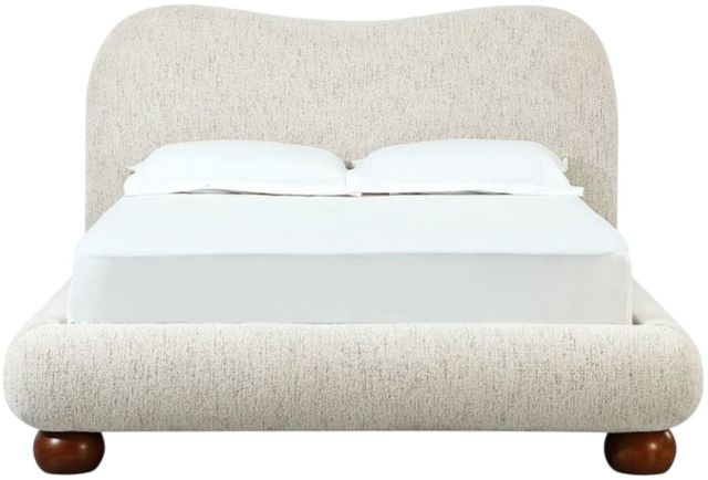 Modus Furniture Anansi Afra Chinchilla Queen Upholstered Platform Bed-3