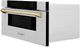 ZLINE Autograph Edition 1.2 Cu. Ft. Stainless Steel with Gold Accents Microwave Drawer-2