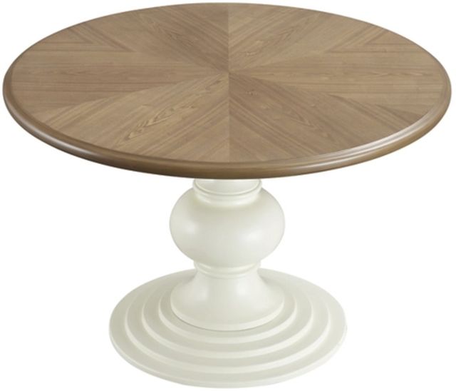 Signature Design by Ashley® Shatayne Taupe Dining Table with Antique White Pedestal -2