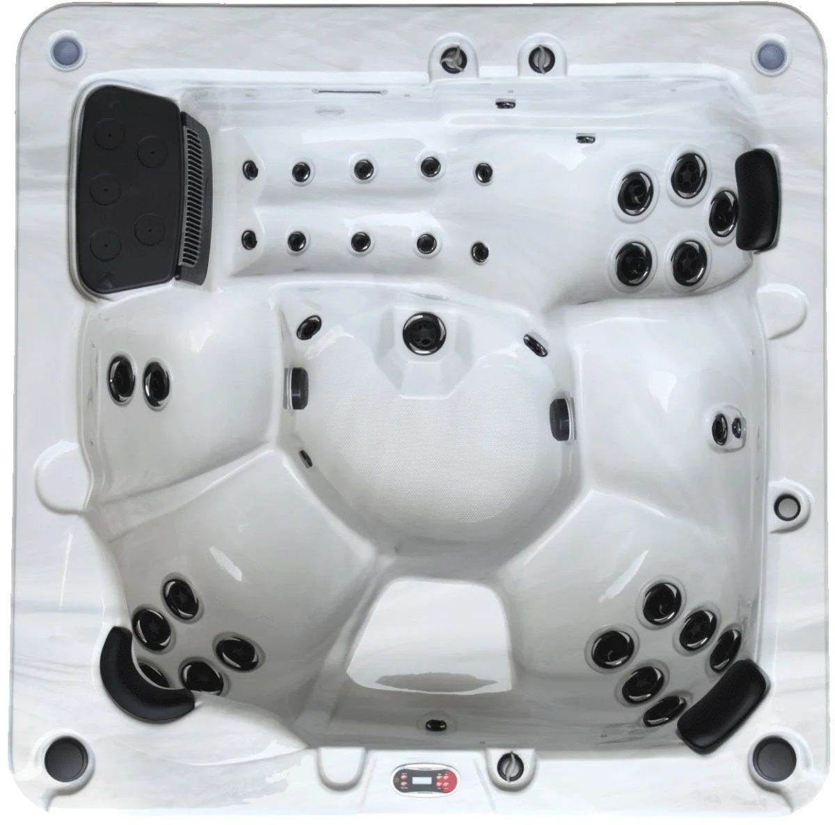 Great Lakes Spas Michigan 6 Person Sterling Silver Hot Tub