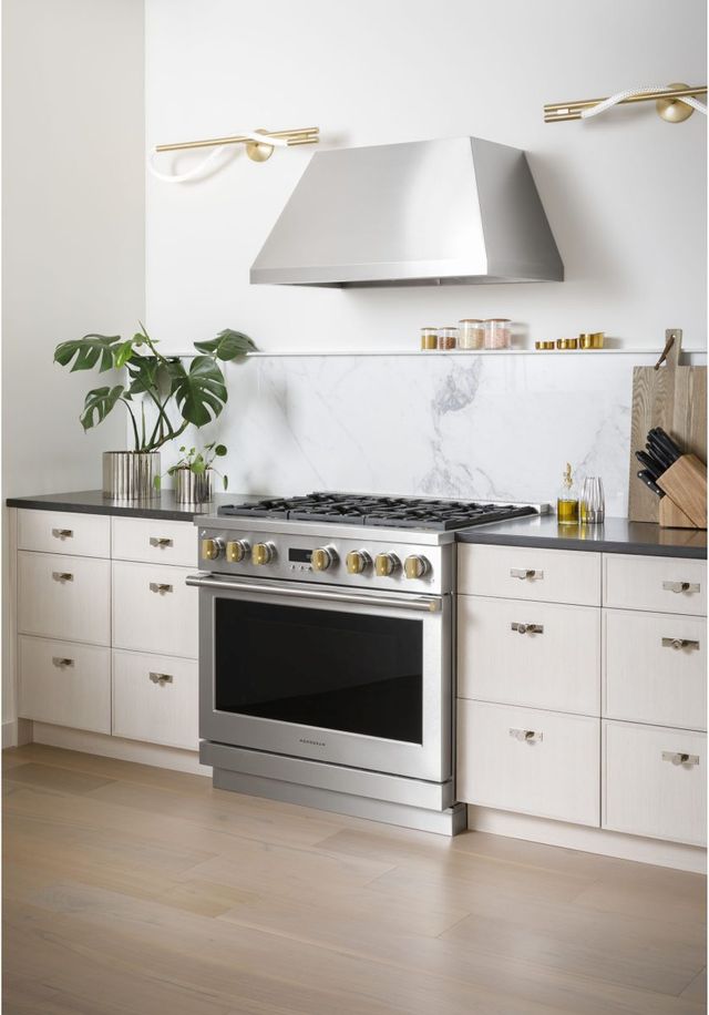 Monogram® Statement Collection 36" Stainless Steel Pro Style Slide In Natural Gas Range-3
