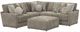 Jackson Furniture Turner 4-Piece Mushroom Sectional with Ottoman-0