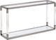 Modus Furniture Jasper Glass Top Console Table with Stainless Steel Base -0