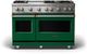 Viking® 5 Series 48" Ivy and Stainless Steel Freestanding Double Oven Gas Range-0