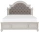 Mazin Furniture Baylesford Antique White/Gray Eastern King Bed-0