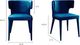 Moe's Home Collection Jennaya Teal Dining Arm Chair-3