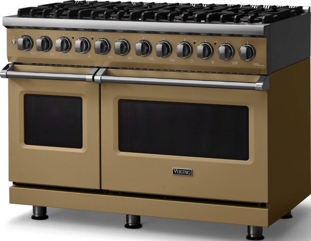 Viking® 5 Series 48" Golden Hour Pro Style Dual Fuel (LP) Range with Polished Chrome Trim-3