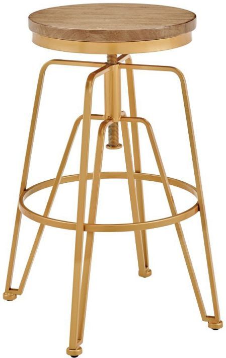 Linon Toby Matte Gold Workshop Stool-0